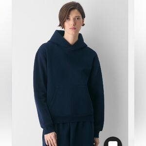 TNA Cozy AF Fleece Pullover Hoodie in Navy